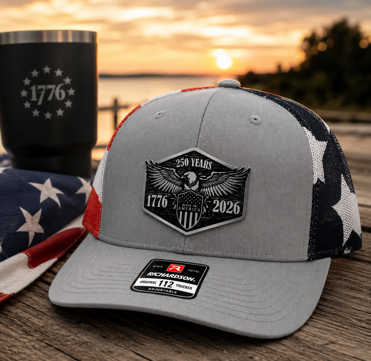 Acrylic 250 Years 4th of July Hat