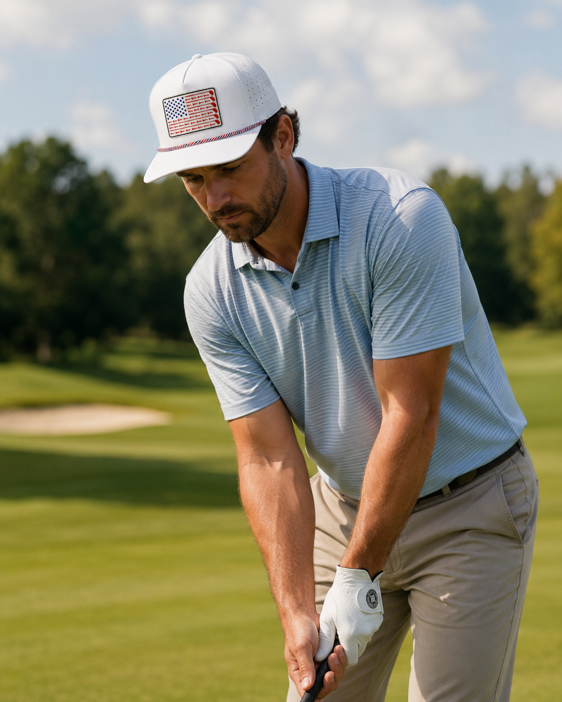 American Flag Golf Hat