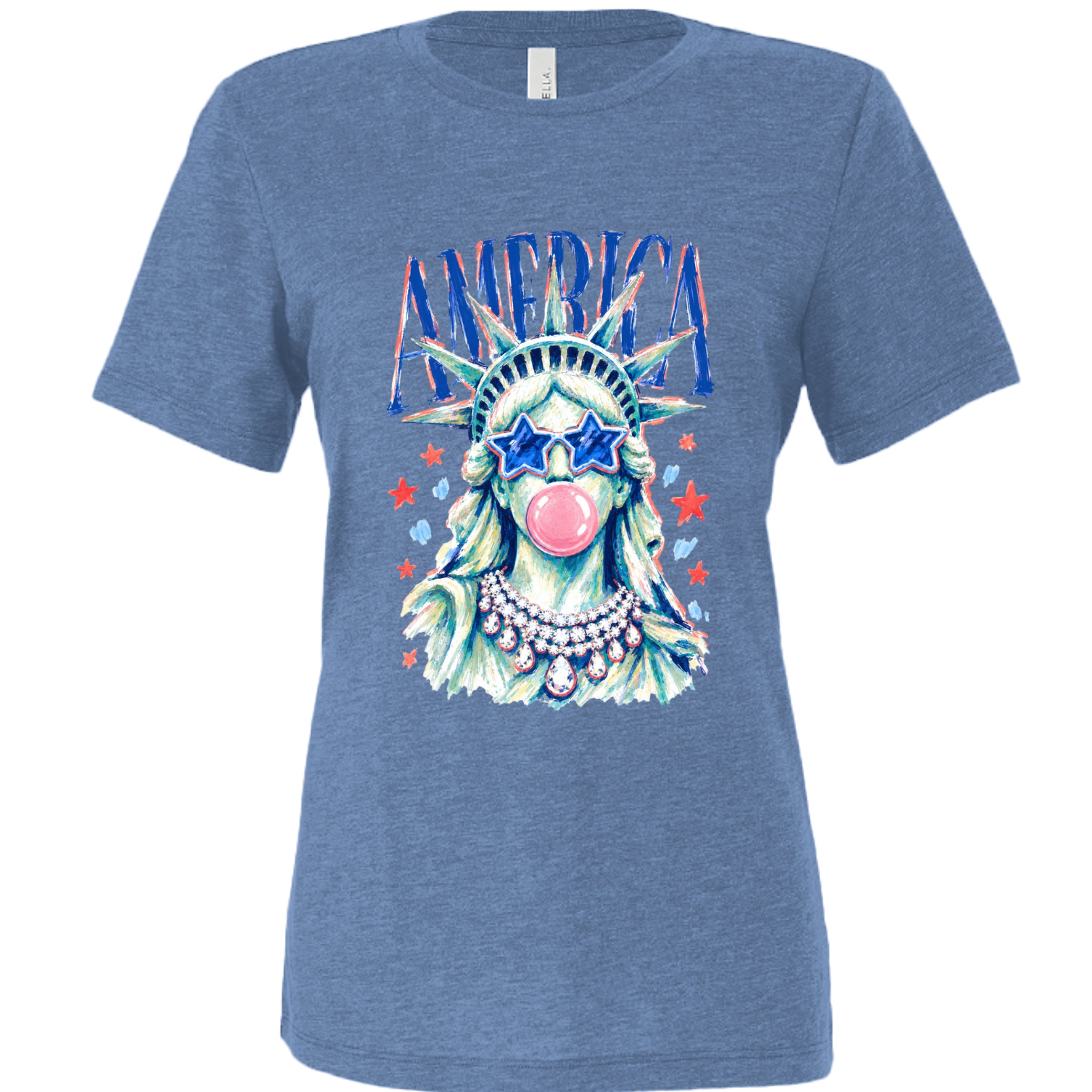 Blue Triblend - 6413 - FRONT